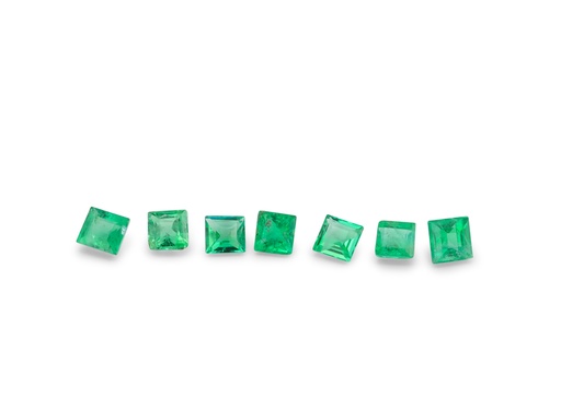 [EQ015A] Emerald 1.50mm Carre Cut Mid Green