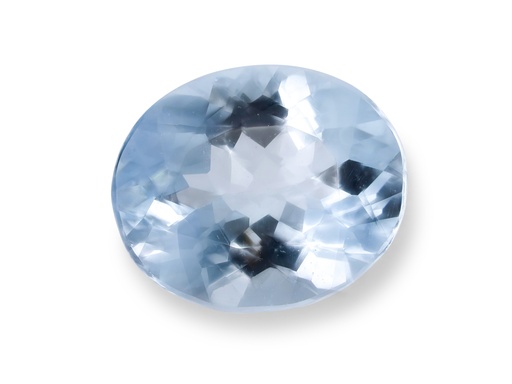 [QX3224] Aquamarine 11.9x10mm Oval Light Blue