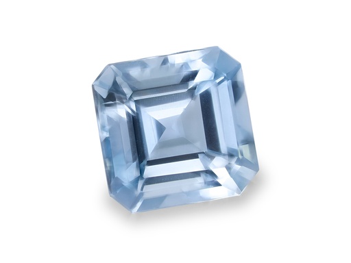 [QX3225] Aquamarine 6.85mm Square Emerald Cut Light