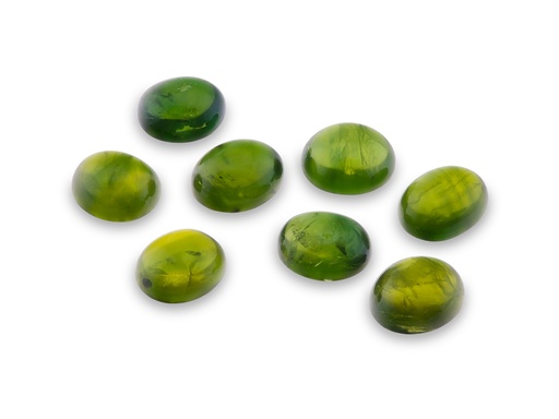 [SGVC0706P6] Australian Sapphire 7x6mm+/- Oval Cabochon Green