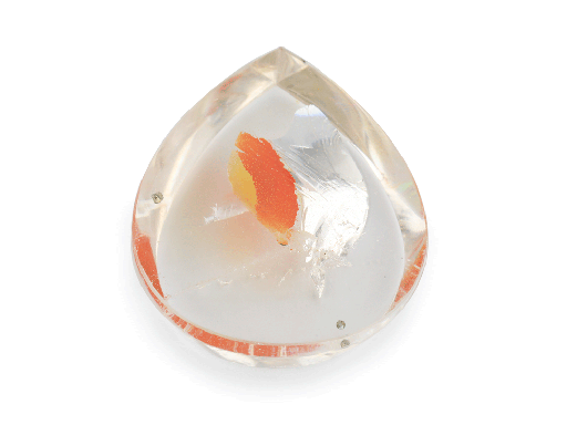 [QZX3238] Hematoid Quartz 32x25mm Pear Shape 