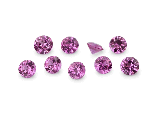 [KR025C] Pink Sapphire 2.50mm Round Strong