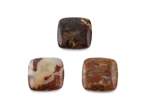 [ORNJ11534] Brecciated Jasper 30mm SQ Cabochon AAA 