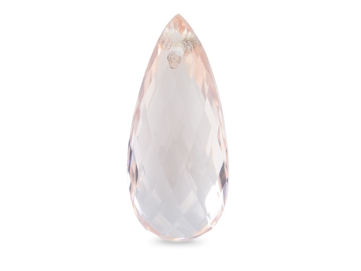 [MGX3020] Morganite 21x9mm Flat Briolette Drilled Pink