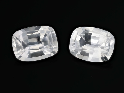 [SWX3028] White Sapphire 7.9x6.00mm Cushion Pair