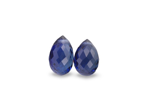 [SCX10710] Ceylon Sapphire 6x4mm +/- Briolette Strong Blue Pair