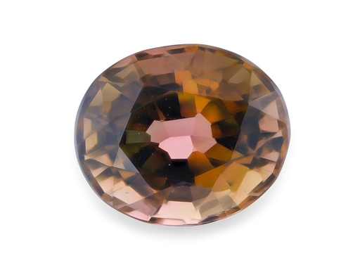 [TUX4021] Brown Pink Tourmaline 8.9x7.6mm Oval