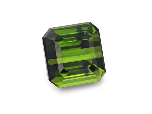 [TUX3716] Green Tourmaline 7.2x6.95mm Square Emerald Cut