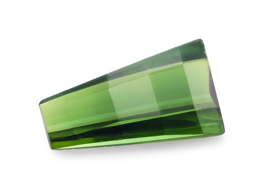 [TUX3704] Green Tourmaline 9x5.1mm Chequerboard Tapered Baguette Bridge