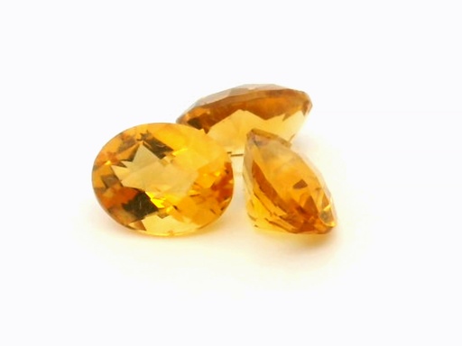 [QCVH0907] Citrine 9x7mm Oval Chequerboard