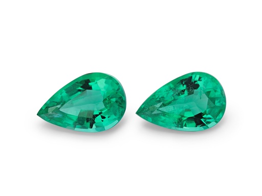 [EX3298] Zambian Emerald 9x5.8mm Pear Shape Pair