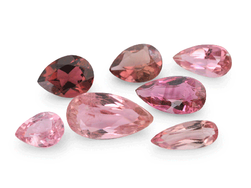 [TUJ10012] Pink Tourmaline Assorted Pear Shape LQ