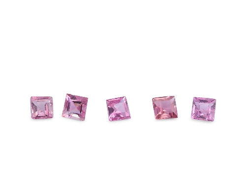 [TUKQ0225] Pink Tourmaline 2.25mm Carre Cut