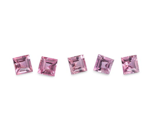 [TUKQ0275] Pink Tourmaline 2.75mm Carre Cut