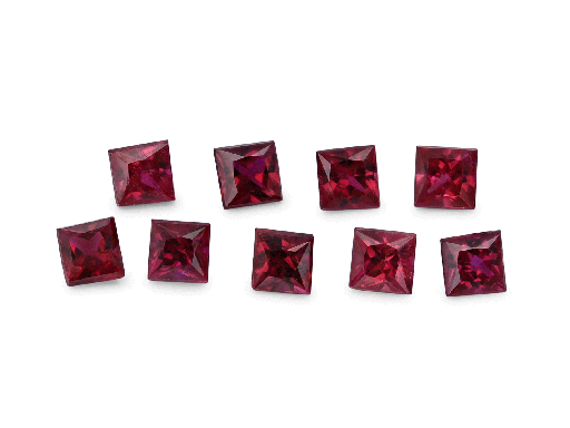 [RJ10159] Ruby 1.75mm Princess Cut Good Red