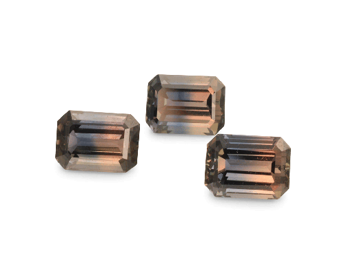 [SPAX3481] Parti Sapphire Emerald Cut "Sunset" - Set of 3pcs