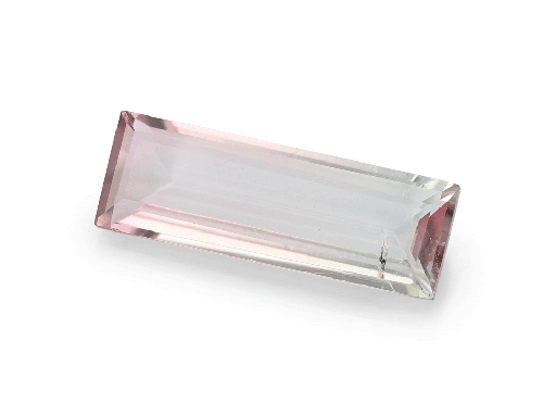 [TUX3308] Pink White Tourmaline 12.4x4.3mm Baguette