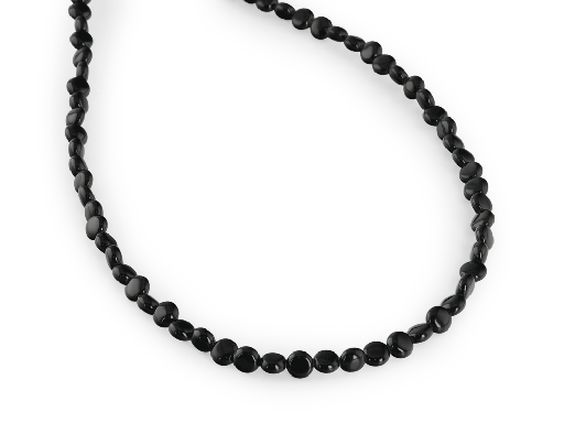 [BEADJ1270] Onyx 6.00mm Flat Polished Disc Strand