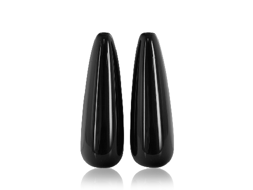 [XBRIP-2508] Onyx Drop Polished 25x8mm Pair 