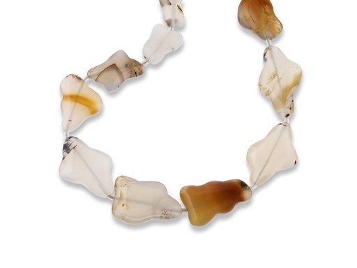 [BEADX10027] Montana Agate 32x17mm Faceted Clouds