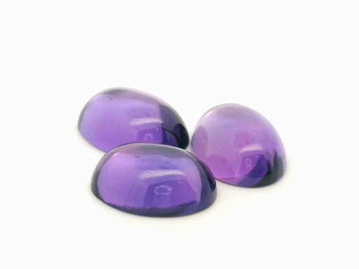 [AMCJ20073] Synthetic Sapphire 16x12mm Oval Cabochon German Cut Purple