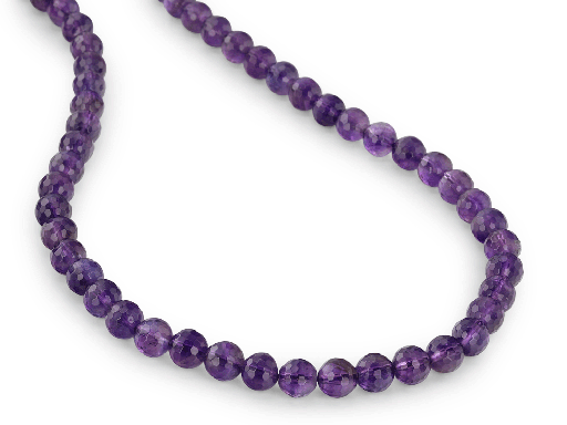 [BEADJ10018] Amethyst 8.00mm Round Faceted Strand
