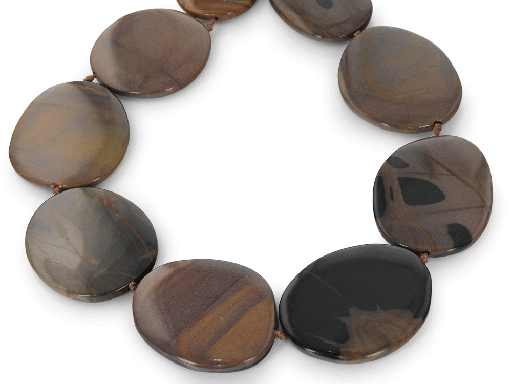 [BEADJ1245] Mexican Picture Jasper Large Strand