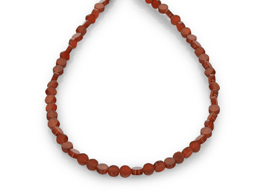 [BEADJ20098] Carnelian 6.00mm Round Disc Strand