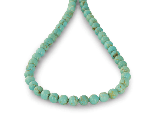 [BEADJ3093] Turquoise Number Eight 8.00mm Round