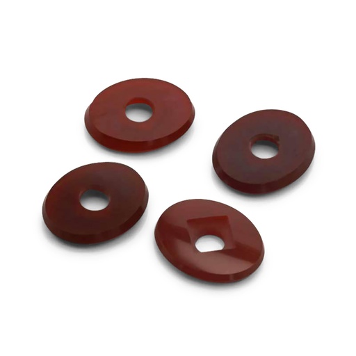 [CARNJ30001] Carnelian 12x10mm Oval Buff Top Countersunk