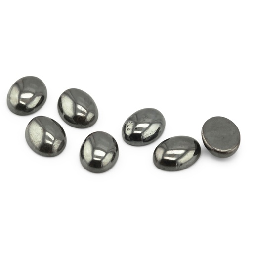 [HAJ20011] Synthetic Haematite 8x6mm Oval Cabochon 