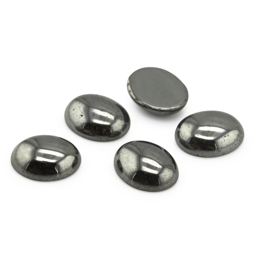 [HAJ20012] Synthetic Haematite 10x8mm Oval Cabochon 