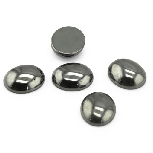 [HAJ20014] Synthetic Haematite 12x10mm Oval Cabochon 