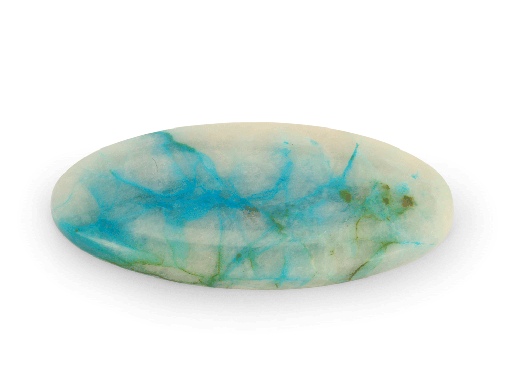 [ORNX3230] Chrysocolla Copper Quartz 40x16.5mm Oval