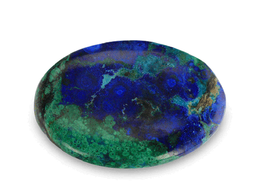 [ORNX3360] Bisbee Azurite & Malachite 37.5x25.5mm Oval 