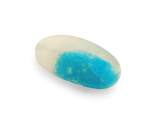 [QZX3251] Quartz w Amazonite 16x9mm Oval 