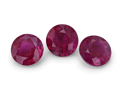 [RR1045P] Ruby 4.50mm Round Good Pink Red 