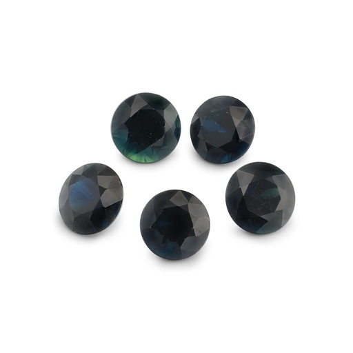 [SAS3020] Blue Sapphire 3.75-3.9mm Round Dark Set of 5