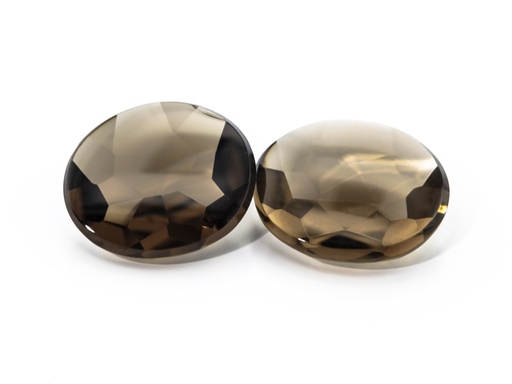 [SQJ20021] Smoky Quartz 14x12mm Oval Buff Top