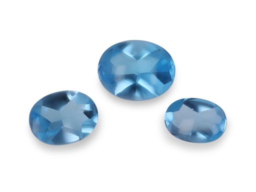 [TWVBT0907] Topaz 9x7mm Oval Buff Top Medium Blue