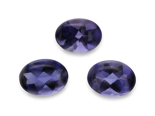 [WVBT0705] Iolite 7x5mm Oval Buff Top