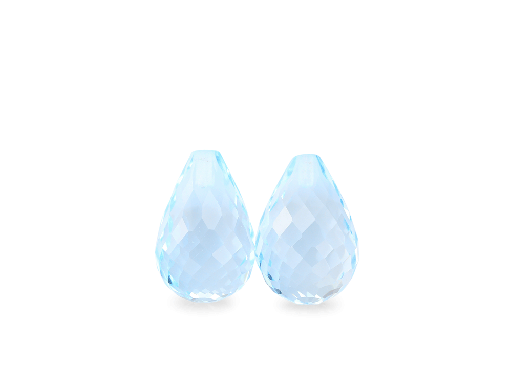 [TKBR1208] Topaz 12x8mm Briolette Light Blue