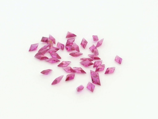 [RSJ20039] Synthetic Ruby Light 4x2mm Lozenge Pink Red Shallow