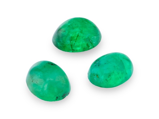 [EJ10036] Emerald 4x3mm +/- Oval Cabochon